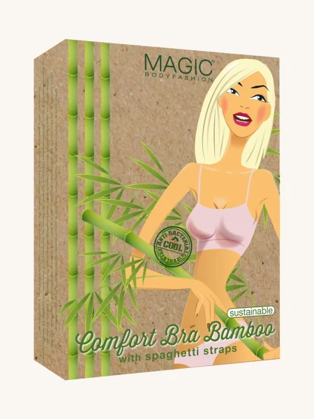 Magic Bodyfashion Bustier Podprsenka Bamboo Comfort Bra With Spaghetti Straps černá