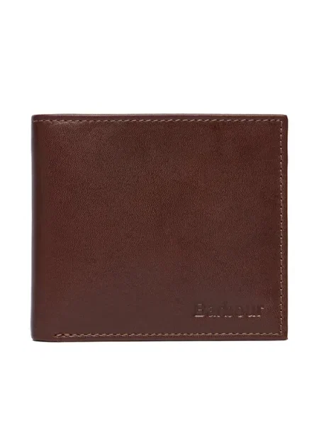 Barbour portofel de piele barbati negru maro