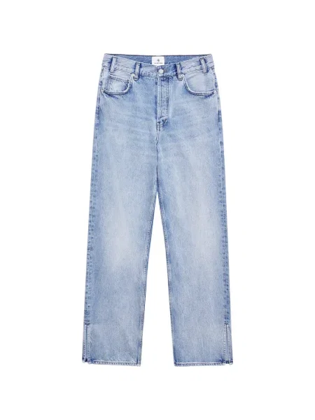 Дънки straight leg Anine Bing цепка синьо