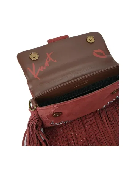 Semišová kabelka Kurt Geiger London so strapcami