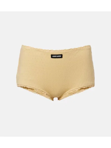 Pantaloni scurți Miu Miu galben