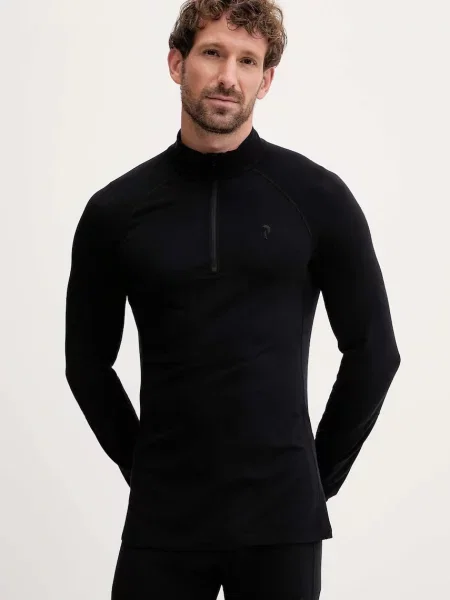 Funkční tričko s dlouhým rukávem s příměsí vlny Peak Performance Magic černá