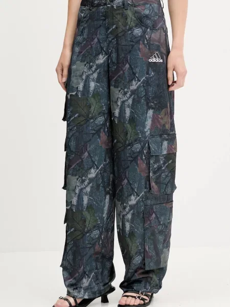 Adidas Originals spodnie Sat Cargo Pants proste high waist zielony