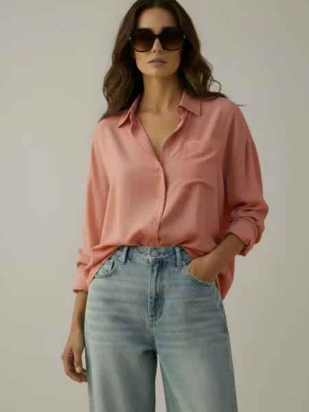 WEARABLE STORIES Bluza Minthe korala