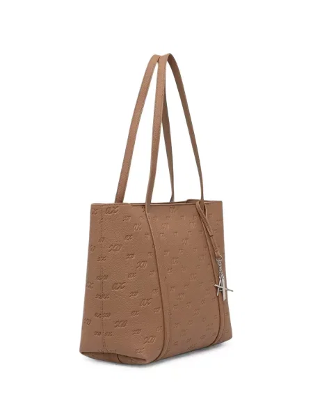 Geantă shopper Armani Exchange cu autograf maro