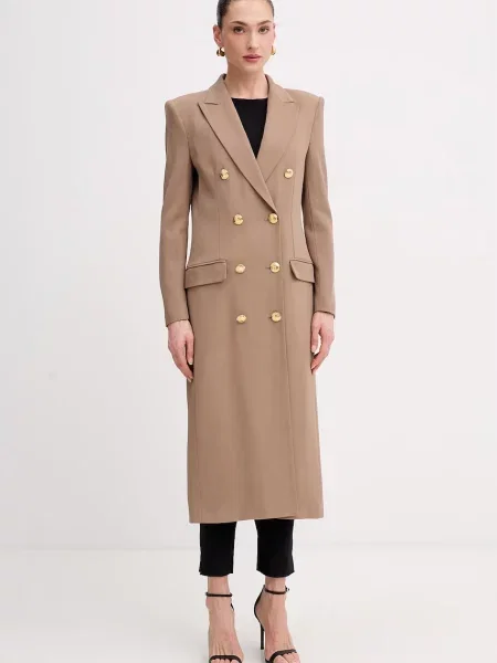 Elisabetta Franchi płaszcz z brązowy