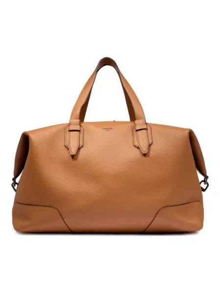 Torba podróżna Lancel skórzana brązowa
