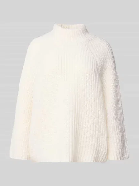 Sweter z dzianiny z mieszanki wełny i kaszmiru Herzensangelegenheit biały