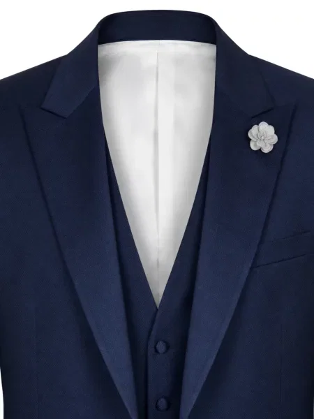 Costum Paoloni cu rever albastru