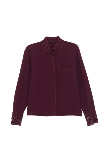Cămașă Ermanno Scervino din dantelă violet
