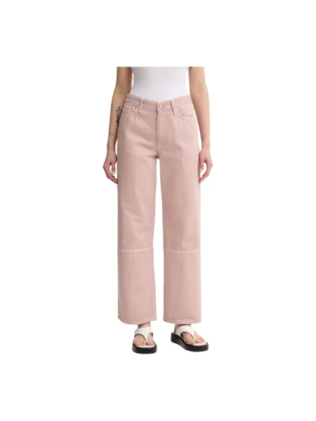 Won Hundred jeansy high waist różowe