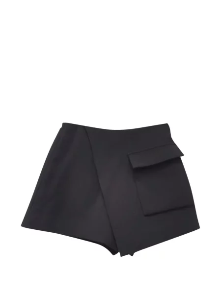Pantaloni Self-portrait din crep negru