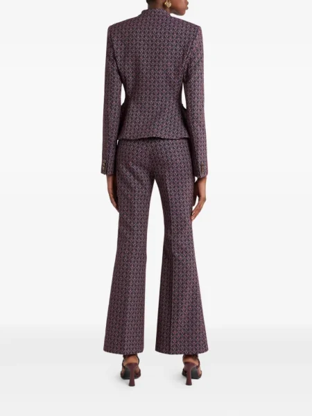 Marynarka Etro żakardowa jednorzędowa niebieska