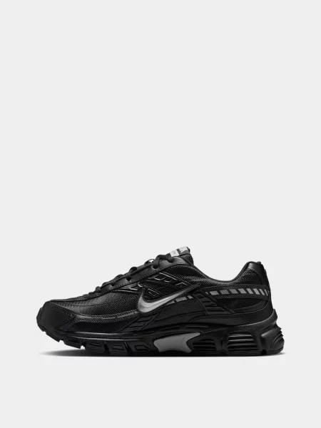 Кожаные повседневные кроссовки Nike черные