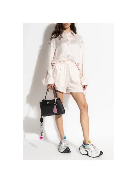 Lniana koszula Balenciaga różowa