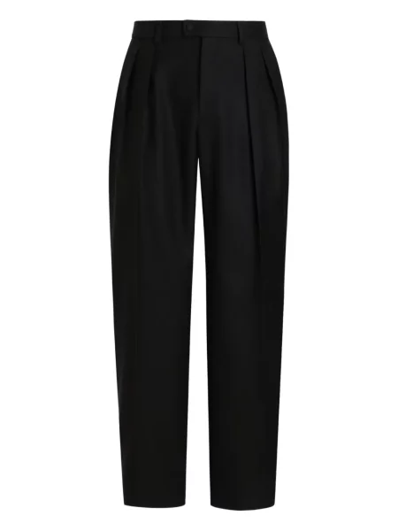 Pantaloni Dolce & Gabbana de lână plisate negru