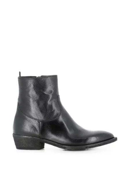 Cizme scurte Officine Creative din piele negru