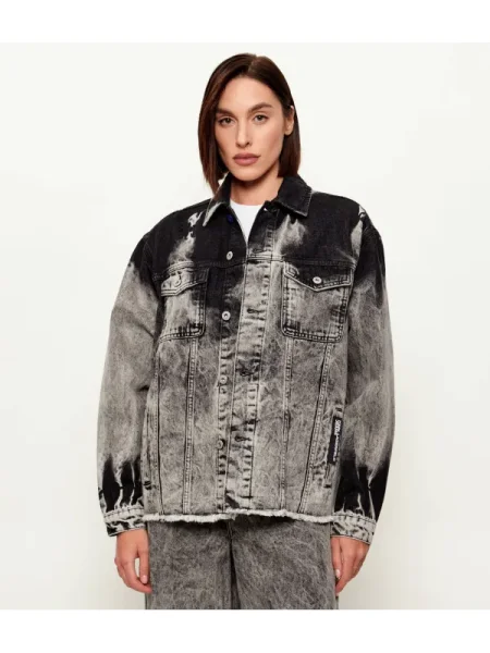 Karl Lagerfeld Jeans Geacă de blug | Relaxed fit gri