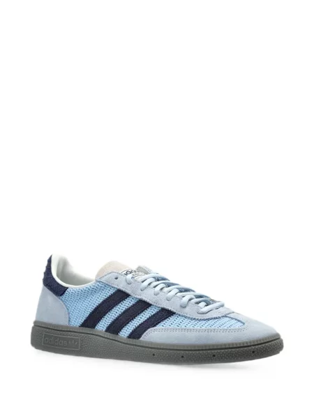 Vestă Adidas alergare cu dungi tricotate albastru
