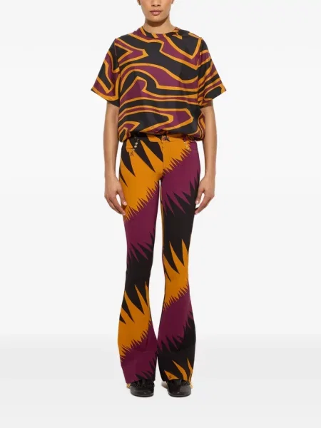 Top Pucci de mătase cu imagine negru