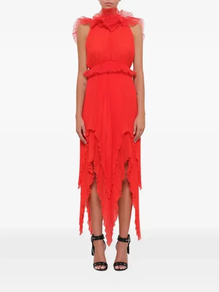 Rochie Givenchy cu volane roșu