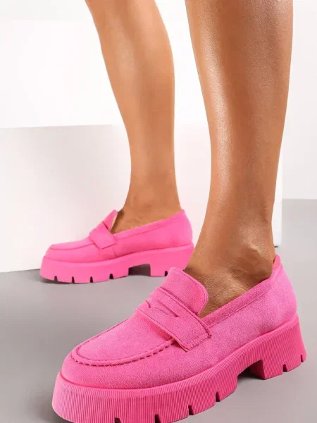 Mocasini Fucsia Talpă Groasă Misal roz