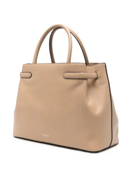 Bőr shopper táska Lauren Ralph Lauren autogrammal
