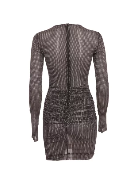 Rochie mini Elisabetta Franchi cu buline drapată negru