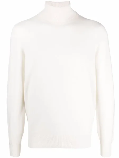 Sweter Brunello Cucinelli z kaszmiru biały