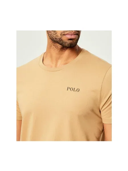 T-shirt o kroju regular fit z nadrukiem z logo model ‘Crew’ Polo Ralph Lauren Underwear brązowa