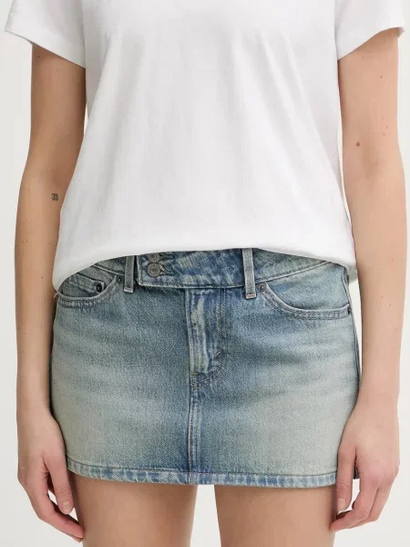 Levi's spódnica jeansowa SUPERLOW MINI niebieska