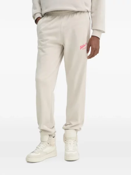 Pantaloni Adidas cu dungi alergare cu broderie albastru