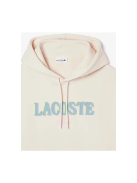 Bluza z kapturem Lacoste z kapturem beżowa