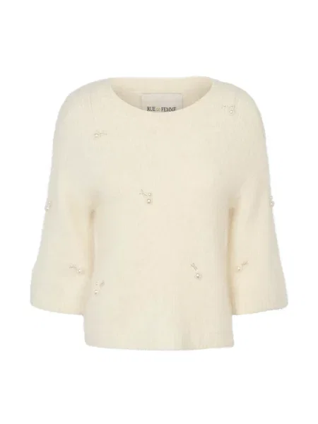 Dzianinowy sweter Rue De Femme beżowy