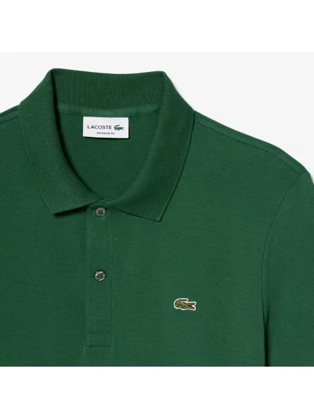 Lacoste Koszulka Polo Z Bawełny Pima I Regular Fit zielony