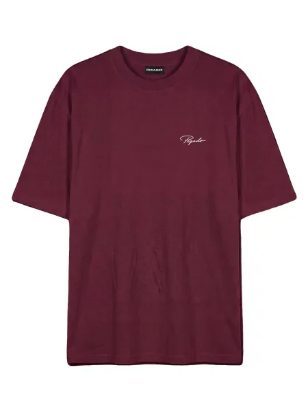 Pegador Tricou Pike / roșu vin bej