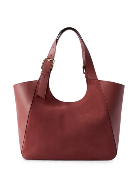 Geantă shopper Furla cu cataramă roșu