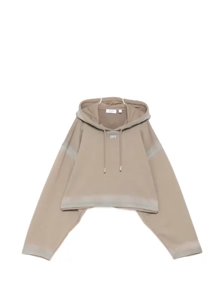 Hanorac cu glugă Off-white cu autograf alb