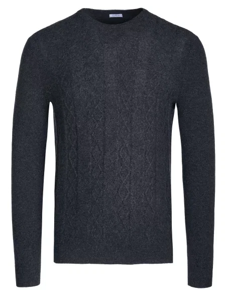 Malo Svetr Malo Optimum Kaschmir Pullover Antrahrazit antracitová