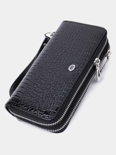 Кожаный клатч St Leather Accessories черный