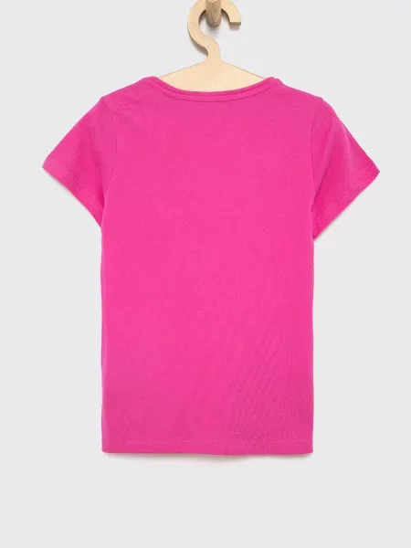 Guess T-shirt Ružičasta crna