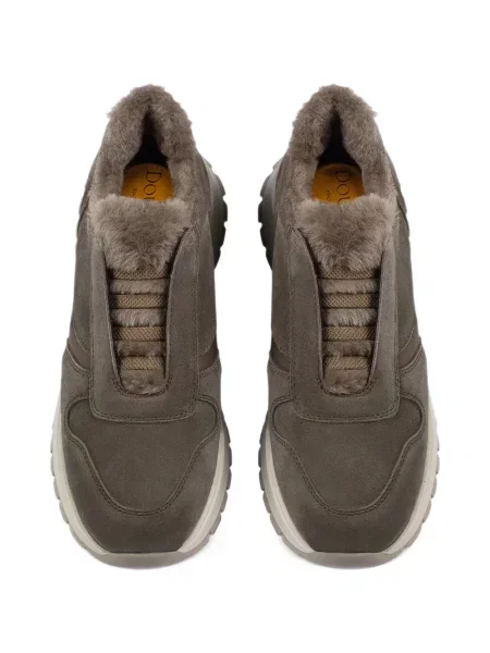 Slip-on маратонки Doucal's от овча кожа сиво