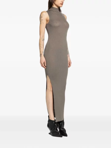 Rochie maxi Rick Owens de lână maro