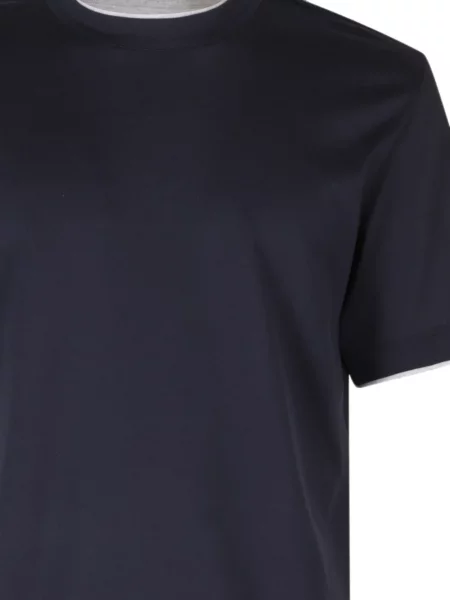 Tricou Eleventy cu decolteu rotund albastru
