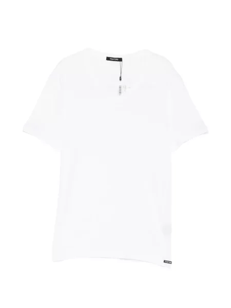 Tricou Tom Ford cu decolteu în V alb