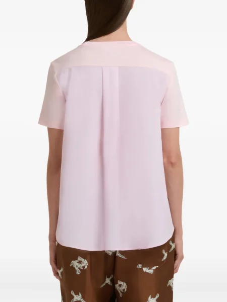 Tricou Marni cu broderie roz
