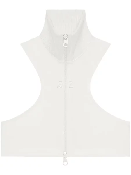 Podkoszulka Courreges o krotszym kroju biała