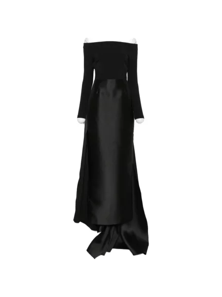 Rochie maxi Solace London cu umerii deschiși negru