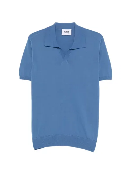Tricou polo Alpha Studio albastru