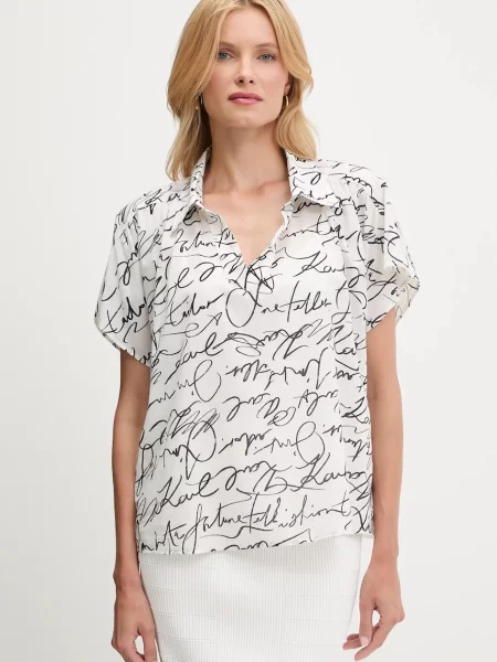 Блуза Karl Lagerfeld дамска с десен бежово